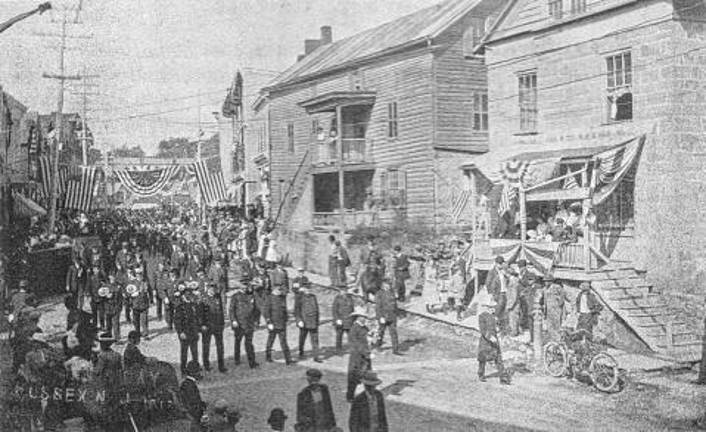 Sussex County History Today: Main Street, Sussex, Part II <b>The Sussex Fire Department in a 1909 parade. (Photo courtesy of Bill Truran)</b>