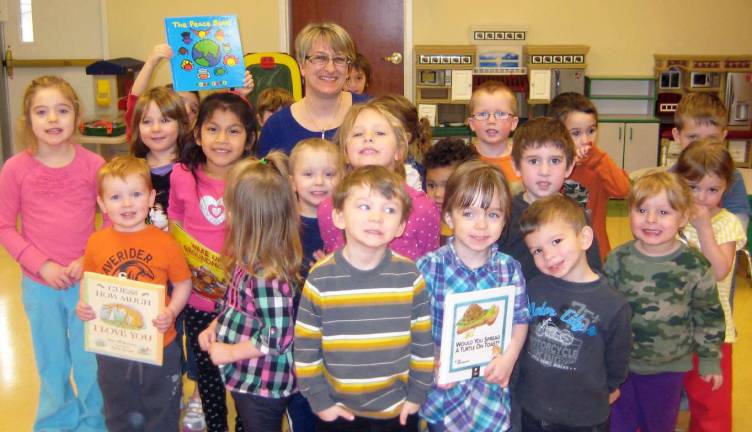 Little Sprouts hosts celebrity reader Colleen Duffy First Presbyterian Associate for Family Nurture Colleen Duffy entertained the pre-school class at the Little Sprouts Early Learning Center
