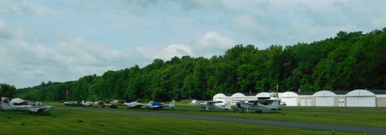 Small plane in a lake Aeroflex Airport