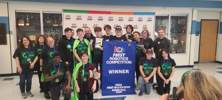 Newton High School robotics team at world competition Newton High School’s Team Aperture won a FIRST Robotics Competition on March 25-26 at Warren Hills High School.