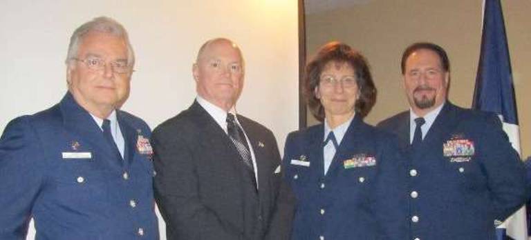 Coast Guard Auxiliary installs new officers for Lake Hopatcong Photo Provided From left: U.S. Coast Guard Auxiliary Division 10 Commander Gus Formato, Vice Division Commander Fred Simmons, newly-elected Flotilla Commander Lorraine Cannata and Vice Flotilla Commander Rich Carlson.