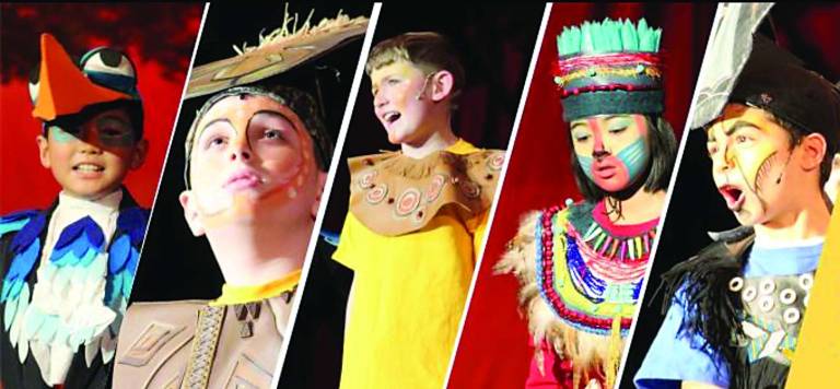 It’s not just the performance Members of the cast of “The Lion King Jr.” at the Monroe-Woodbury Middle School.