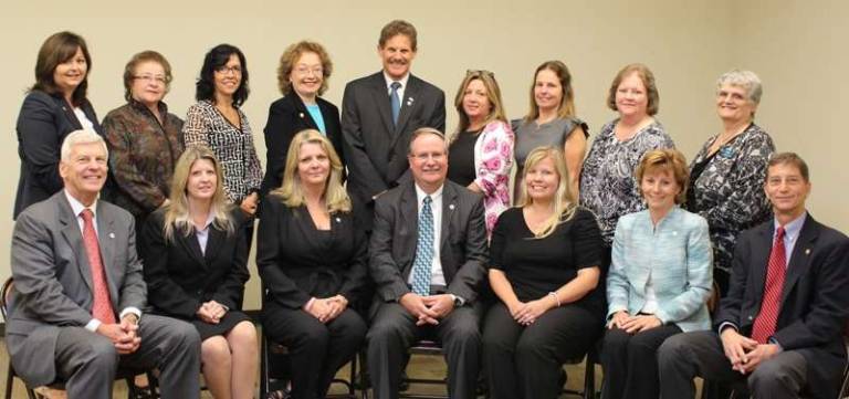 Lakeland Bank honors workers for service Regional President and Chief Operating Officer Bob Vandenbergh stands with colleagues celebrating 20 or more years of service with Lakeland Bank. Standing left to right: Karen Garrera, Gail Martin, Ana Arajuo, Eileen Diehl, Karen Drossel, Joyce Harant, Ellen Codella and Jennifer Scuralli. Seated left to right: Lou Luddecke, Julie Stachura, Lenora McGuire, Keith Niedergall, Destiny Wolff, Mary Karakos and Bill Schachtel. Not pictured: Doug Bedell, Ray Cordts, and Kim Graham.
