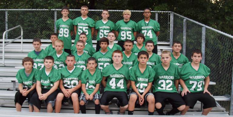 Warriors on display The 2012 Hopatcong Warriors eighth grade team