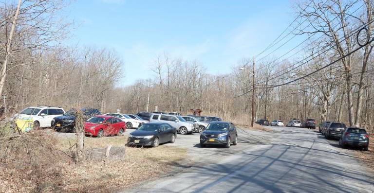 Last weekend the parking area at the entrance to the Appalachian Trail was much more crowded than usual.