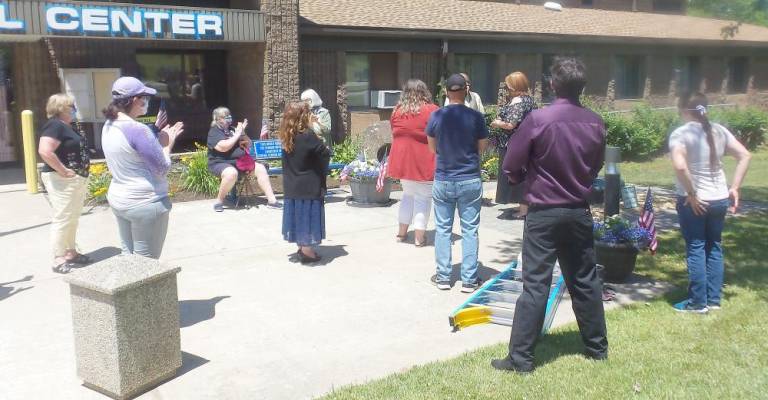 Community members attended the presentation. (Photo by Frances Ruth Harris)