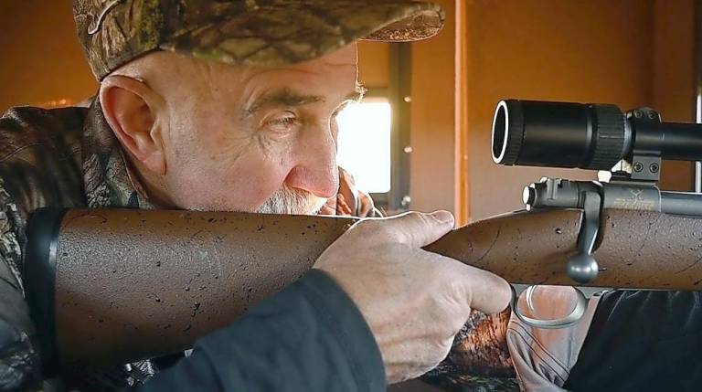Stockholm hunter targets first Texas whitetail on Brotherhood Outdoors TV series Veteran hunter Jim Currie puts his crosshairs on his first trophy whitetail buck after more than five decades of hunting (Photo provided)