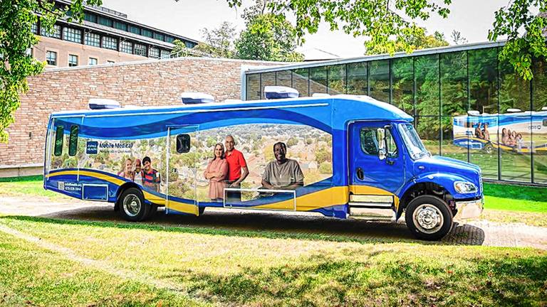 Zufall readies new mobile medical unit The 40-foot mobile medical unit’s passenger side reflects three key populations served by the vehicle: children, older adults and veterans.