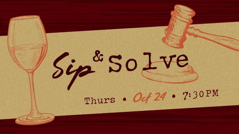 Newton Theatre to host Sip & Solve Sip and Solve at 7:30 p.m. on Thursday, Oct. 24, 2019 at The Newton Theatre.