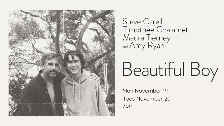 The movie 'Beautiful Boy' will be shown at The Newton Theatre on Monday, Nov. 19
