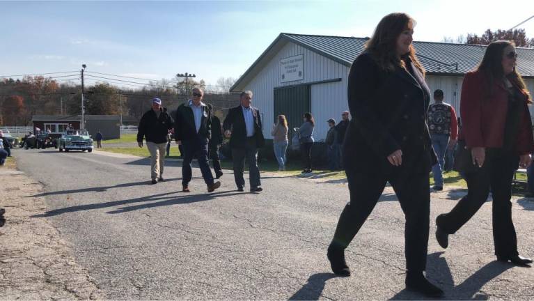 Veterans honored with parade, ceremony Officials marching in the parade included state Assemblyman Parker Space.