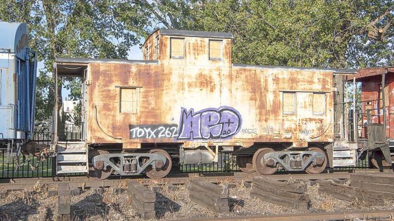 Caboose No. C262 will be restored to Erie red (Photo by Rudy Garbely)