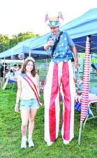 Miss Byram Keira Graham poses with Uncle Sam.
