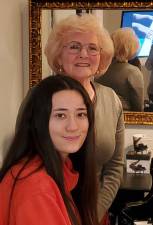 Pope John student Maika Batchelor is headed to Carnegie Hall after winning two piano competitions. Here she poses with her piano teacher, Joan Farrington of Sparta.