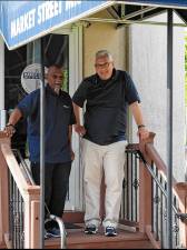 MSM1 Jon Clark, left, with Jeffrey Lukawski, site manager of Market Street Mission-Sussex County. (Photos provided)