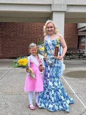 From left are Little Miss Newton Allena Crowell and Miss Newton Danielle Penny, who were crowned at a recent pageant at Town Hall. (Photo provided)