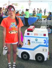 <b>Mia Ortiz of Rockaway got her face painted.</b>