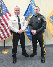 <b>Sussex County Sheriff Michael Strada is shown with recently graduated Sheriff’s Investigator Leo Haines.</b>