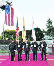 The police color guard.