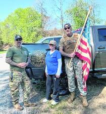 From left, retired Master Sgt. and founder/CEO of The Shepherd's Watch Richard Barton, his wife, Angela and friend, Retired New Jersey National Guard Mark Miller.