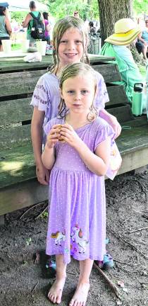 Isabella and Julia Gorton, of Stanhope, pose for a photo.