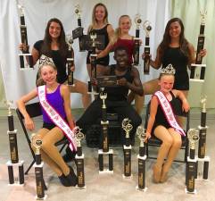 All overall high score soloists and senior duo. Cynthia Huhn, Sydney Hill, Ava Berner, Mackenzie Skounakis, Makayla Snyder, Reese Decker, Kyleigh Doyle