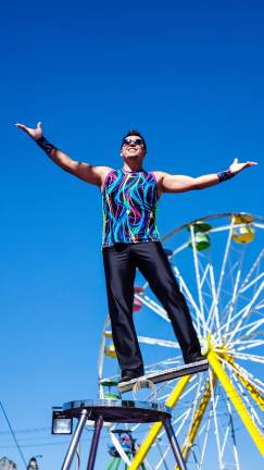 <b>Acrobat Simon Arestov performs jaw-dropping balancing acts. (Photo provided)</b>