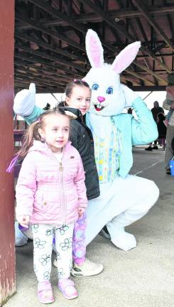 Alexis and Madison Whittaker of Hampton pose with the Easter Bunny.