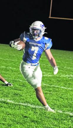 Kittatinny running back Roman Volpe carries the ball. Volpe scored two rushing touchdowns.
