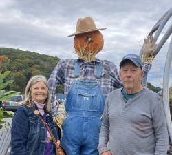 BR1 Jeanne and Brad Heinke of Branchville started the Branchville Scarecrows event several years ago. (Photos by Deirdre Mastandrea)