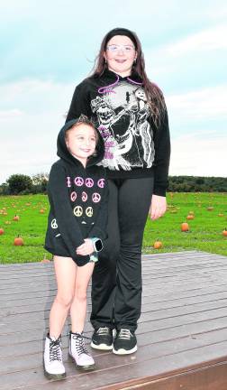 Layla Hummel and Ella Marucci of Hardyston pose for a photo.