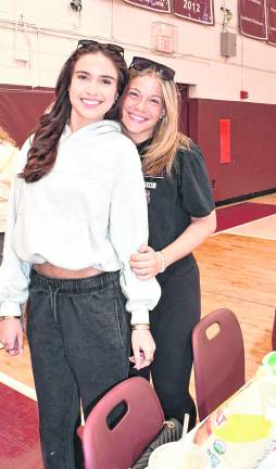 Olivia Nunez of Newton and Carigan Walsh of Andover pose for a photo.