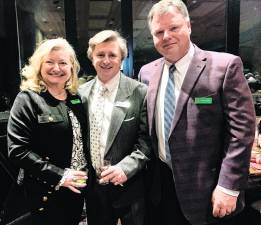<b>Kathy Esposito, Ed DiTomasso, and Lou Esposito at a recent Open that Bottle Night celebration at the Hudson Farm Club.</b>