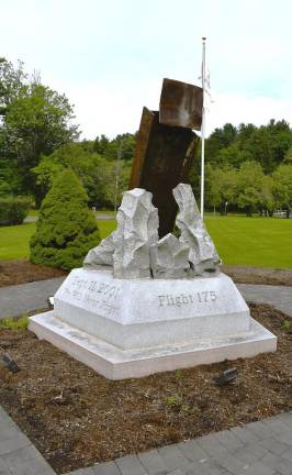Sussex County Community College's 9/11 Memorial on Connor Green in Newton. Photo by Maria Kovic.