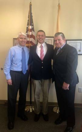 From left, Chief of Staff Jeff Spatola, Brett Conrads andstate Senator Steve Oroho, R-24