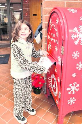 Lauryn Lastra of Newton sends a letter to Santa Claus.