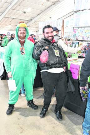 <b>Keith Delatorre of Hamburg and Matt Rosien of Ogdensburg cosplay.</b>
