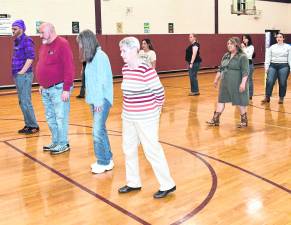 Line dancing was held at Merriam Elementary School in Newton.