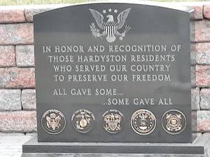 The Veterans Memorial in Hardyston (Photo by Laura J. Marchese)