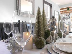 The elegantly rustic dining room of the Hunt's Mill house in Green awaits visitors on the 2019 Yellow Frame Church Holiday Home Tour.