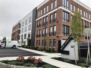 Building A of the Water Street Lofts in Newton was expected to be ready for tenants by the end of September. (Photos by Kathy Shwiff)