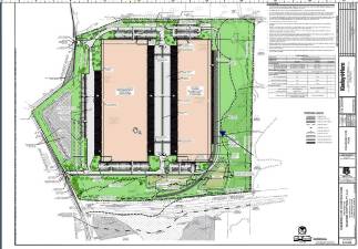 The warehouse complex site plan presented to the Sparta Planning Board