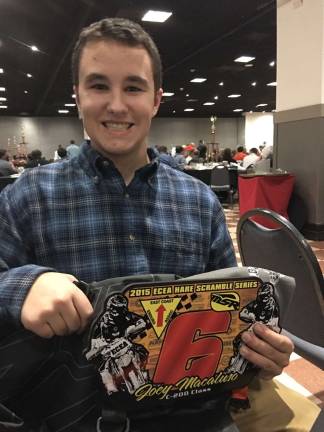 Joey Macaluso at the awards banquet.