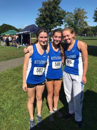 Leaders of the Kittatinny Girls' Team: (from left to right): Junior Leader, Ashley Espinosa, Senior Captain, Emily Ward, and Senior Captain Bridget O'Keefe.