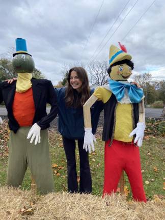 Claire Okamoto traveled from Piscataway to see the scarecrows.