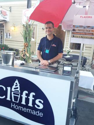 Pete Freund, owner of Cliff's Ice Cream, loves coming to Sussex County. Though his very popular ice cream store is located in Ledgewood, he sells his ice cream at Hayek's Market, in Newton, and loves Sussex County.
