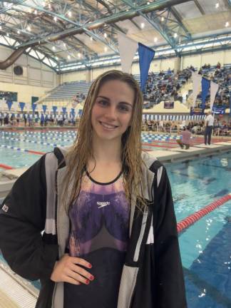 Sofia Keller qualifies for the national meet in the 100 breaststroke with a new team record.