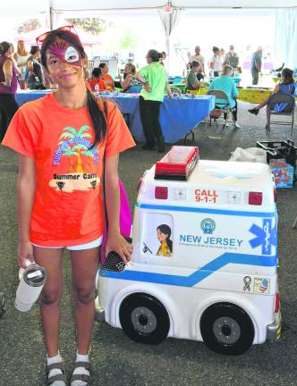 <b>Mia Ortiz of Rockaway got her face painted.</b>