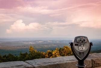 <b>Sunset at the lookout in High Point State Park.</b>