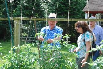 Klaas Vogel shows off his veggie garden in Monroe, N.Y., featuring custom-made fencing, during a past Kitchen Garden Tour. He will participate again this year on Aug 3. (Photos provided)